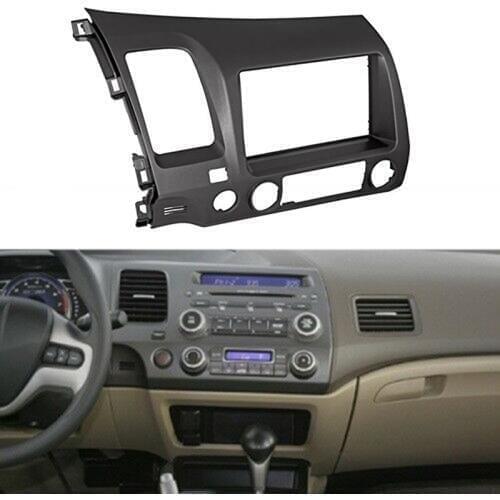 Grey Double Din Car Radio Dash Kit Wiring Harness Fits for 2006-2011 Honda Civic