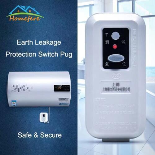 10A Earth Leakage Protection Plug Safety RCD Socket Adaptor Home Circuit Breaker