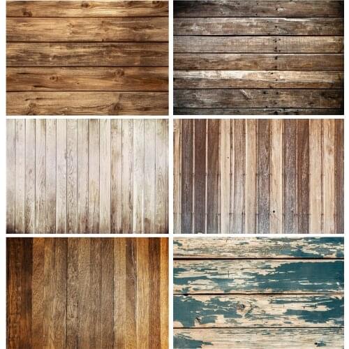 Vinyl Retro Wood Plank Vintage Baby Portrait Photography Backdrops For Photo Studio Background Props 21318WQ-58