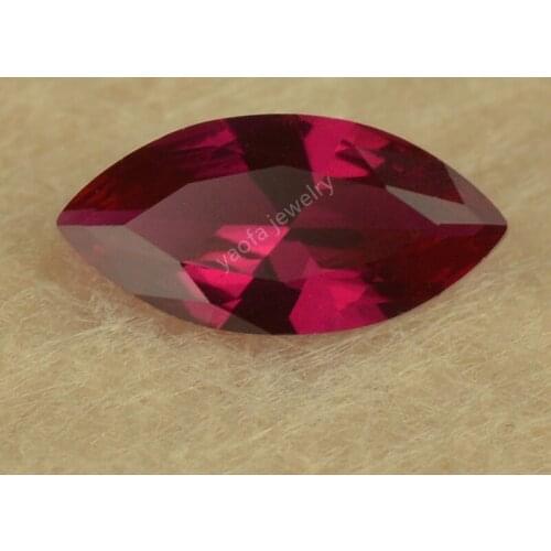 High Quality 8# Dark Red Rubys Corundum Stone Marquise Shape Cut Loose Lab Created Synthetic Corundum Gems For Jewelry