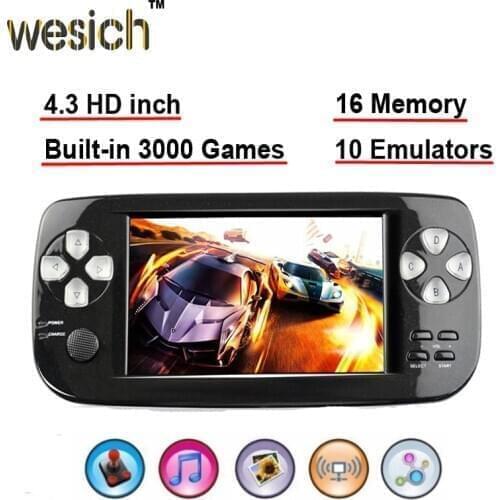 WESICH PAP KIII Handheld Game Player 16GB 64Bit Built-in 3000 Classic Game Multifunction Video Game Console Support AV Output K3