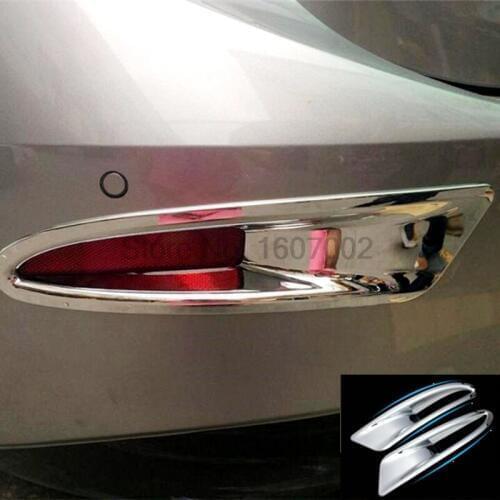 For Mazda 3 Axela 2014 2015 2pcs ABS Chrome Car Exterior Rear Tail Light Lamp Cover Trim Fram Bezel Accessories
