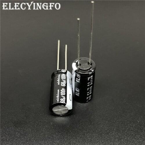 5pcs/50pcs 68uF 100V NICHICON KL 10x20mm 100V68uF Low Leakage Current Aluminum Electrolytic Capacitor