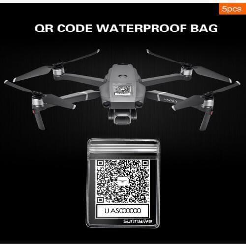 5 Pcs QR Code Phone Number Sticker Waterproof Anti-Lost Protective Cover Bag For DJI MAVIC 2 Phantom SPARK XIAOMI Parrot Drone
