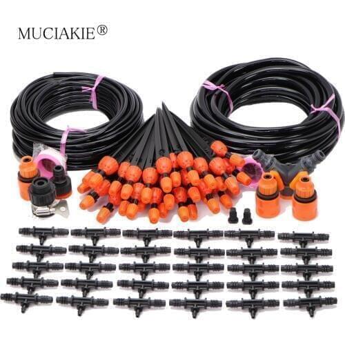 8/11mm Main Line Garden Watering Sprinklers Kits Adjustable Micro Drip Mist Watering System Home Garden Patio Irrigation System