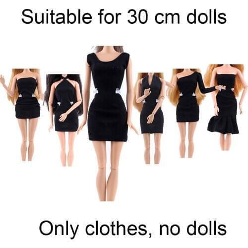 Doll Accessories Toys Various Black Dress For Doll Party Accessories Daily Gifts Wedding Toy Wear Up Birthday Clothes Dress T3G3