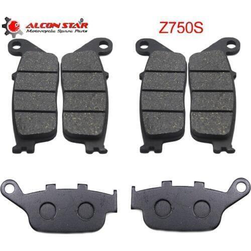 Alconstar- Motorcycle Motocross Brake Pad Set for Kawasaki Z750S 2008 2009 2010 2011 Front Disc Brake Pads & Rear Disc Brake Pad