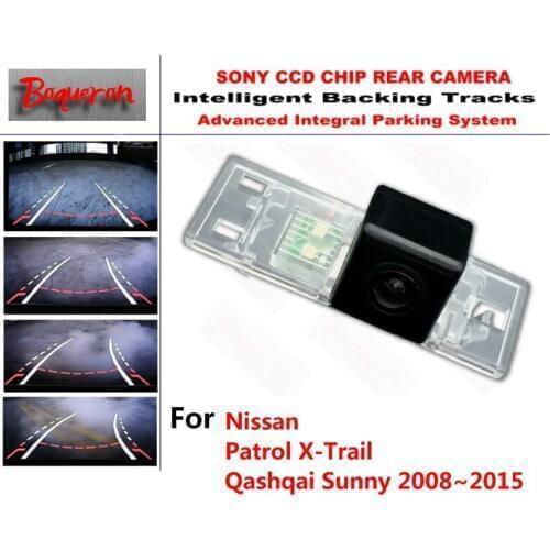 For Nissan Patrol X-Trail Qashqai Sunny 08~15 CCD Car Backup Parking Camera Intelligent Tracks Dynamic Guidance Rear View Camera