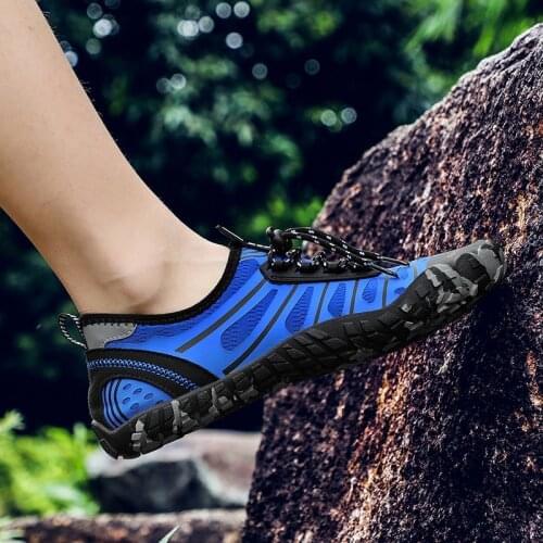 Breathable Mesh Men Tactical Hiking Shoes Outdoor Non-slip Durable Trekking Climbing Shoes Women Upstream Wading Water Sneakers