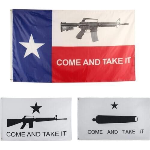 90*150CM ANLEY Come And Take It Flag gun Texas Gonzales NRA flags Texas Revolution Military Spartan 3x5 feet banner