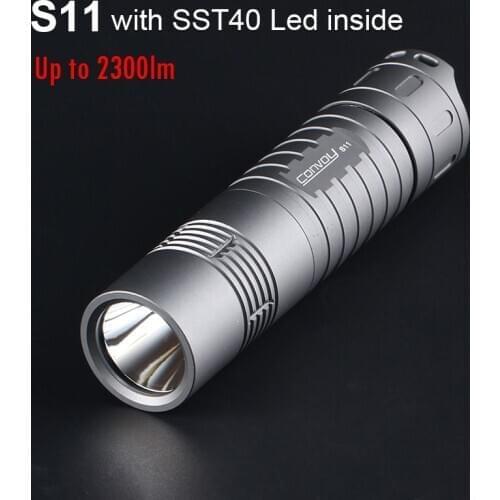 Convoy S11 with Luminus SST40 Led Flashlight, 2300lm Portable Torch Flash Light 26650 Linterna Camping Fishing Powerful Zaklamp