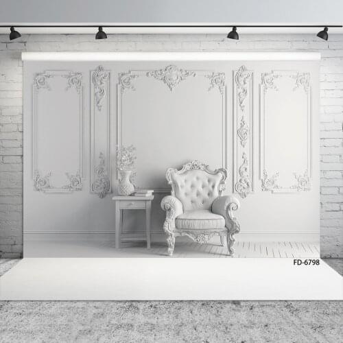 White Room Sofa Photography Backgrounds Vinyl Cloth Backdrops for Children Baby Portrait Photocall Photo Studio