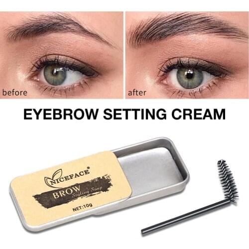 Eyebrow Styling Gel With Trimmer Fluffy Feathery Eyebrows Pomade Gel Eyebrow Soap Wax Makeup Soap Brow Sculpt Lift