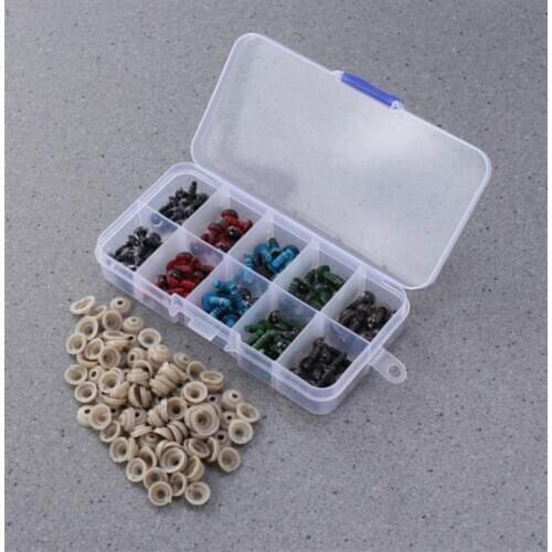 2021 100Pcs 6-12mm DIY Doll Eyes Black Plastic Crafts Safety Eyes for Teddy Bear Soft Toy Animal Doll Amigurumi DIY Accessories