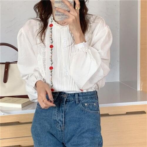 Женские рубашки с вышивкой Heeylace China At AliExpress