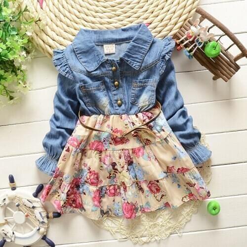Toddler Newborn Baby Girl Denim Summer Dress Party Pageant Casual Dress