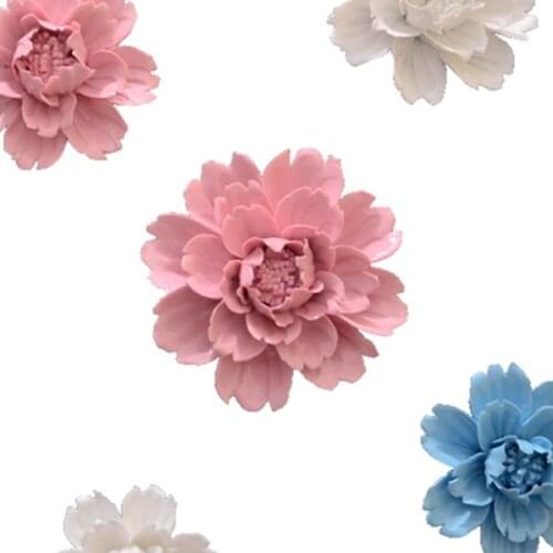 Creative 3D Creative Ceramic Flowers Home Wall Hanging Artificial Flower Ornaments Decoration Living Room Wall Background Murals