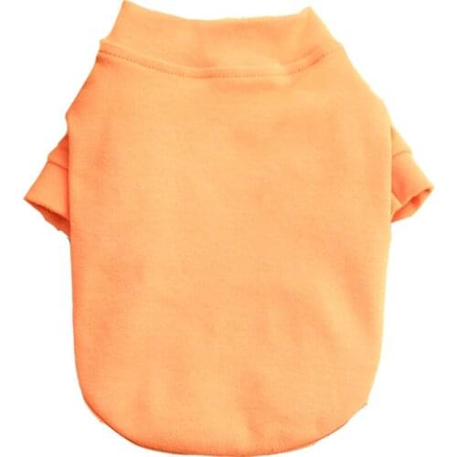 Summer Dog T-shirt Orange Color Dog Clothes Cat Puppy Clothing Tee Shirt Apparel Yorkshire Pomeranian Poodle Corgi Costume