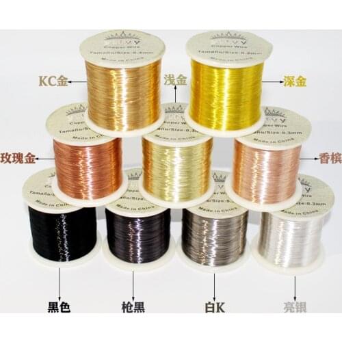 Solid Colorfast Copper Wire Tarnish-Resistant Beading Wire DIY Craft Jewelry Making Accessories 18 to 32 Gauge ( 32Ga/1969 ft )