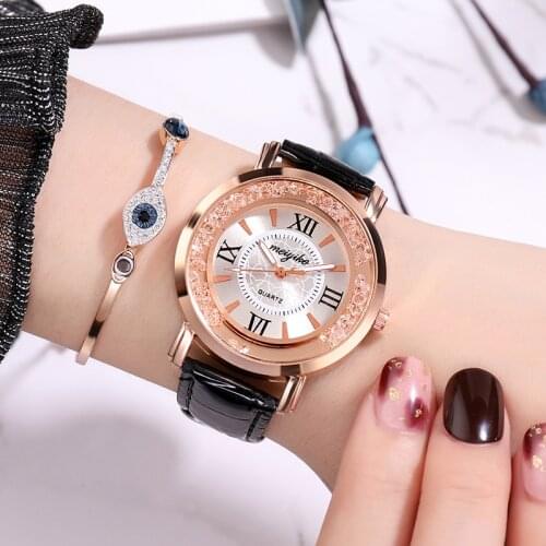 Mobile rhinestone ladies watch ladies quartz watch Korean gift watch belt student watch wholesale