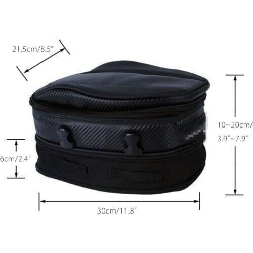 Motorcycle Tail Seat Bag Waterproof Luggage Bag Bike Bag PU Leather Black