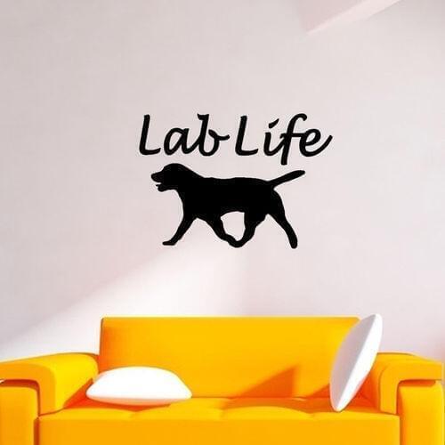 Wall Stickers Home Decor Living Room Bedroom 2017 Hot New Pet Lablife Vinyl Nursery Wall Sticker Decal Art Deco Mural LA044