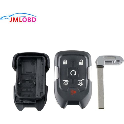 New Car Key Shell Case Remote Smart Key Fob Case 5 Buttons ForChevrolet Suburban Tahoe GMC Yukon XL 2015 Replacement Fob Case