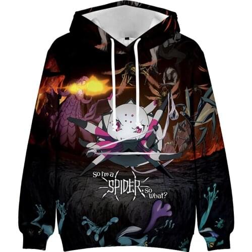 New So I'm a Spider, So What? Kumoko Hoodie Cosplay Men Coat Childrens Boys Girl Sweatshirts