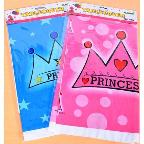 Happy Birthday Disposable Party Tableware Baby Shower Princess Prince Crown Design Birthday Party Baptism Decorations