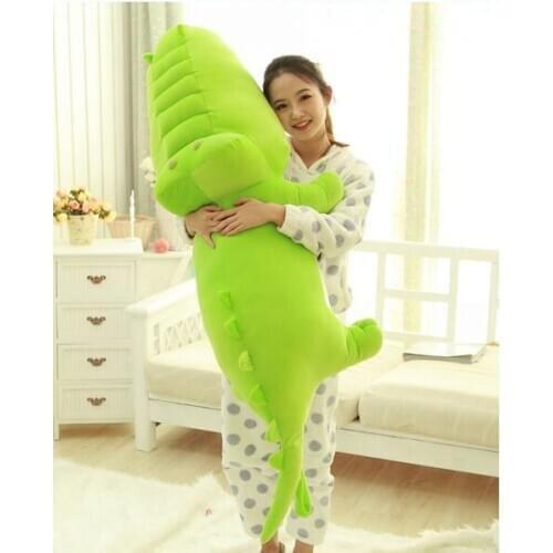 Huge lovely crocodile toy plush cartoon crocodile doll big green crocodile toy gift about 150cm 0301