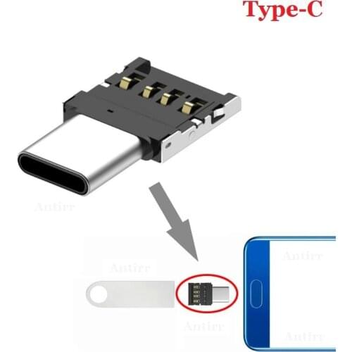1pc Type-C USB-C Connector Type C USB 3.1 Male to USB Female OTG Adapter Converter For Android Tablet Phone Flash Drive U Disk