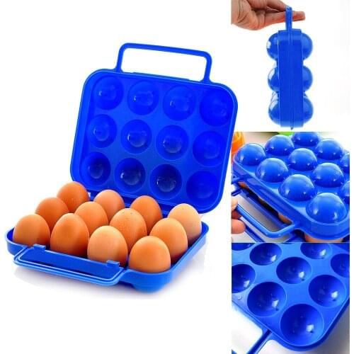 Portable Plastic 6/12 Eggs Storage Box Outdoor picnic portable plastic Egg box Case Folding Basket Egg Carry Storage Box