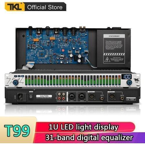 TKL T99 Professional 31 bands Equalizer audio sound processor stage Audio Digital Graphic Equalizador system