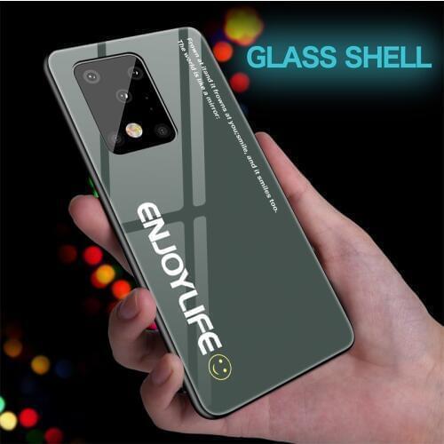 Luxury Colorful Mirror Tempered Glass Phone Case For Samsung Galaxy S20 S10 e S9 S8 5G Note 10 9 8 Plus Protection Cover Funda