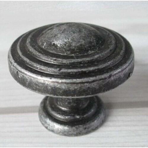 Dresser knob pull drawer pull knob antique iron kitchen cabinet handle knob black antique brass cupboard furniture knobs 30mm