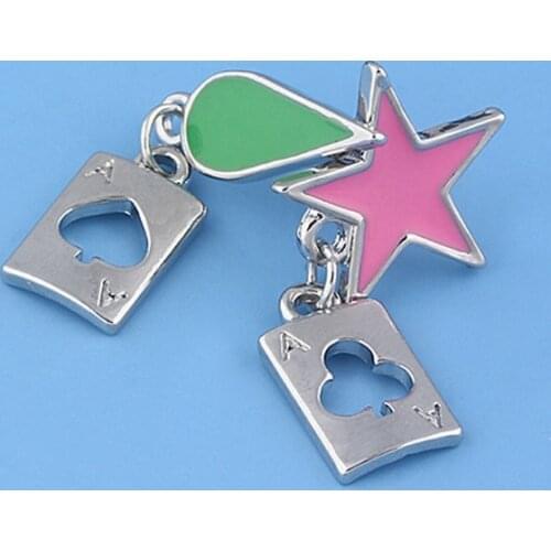 Hisoka Cosplay Earrings Anime Stars Teardrop Poker Drop Earrings