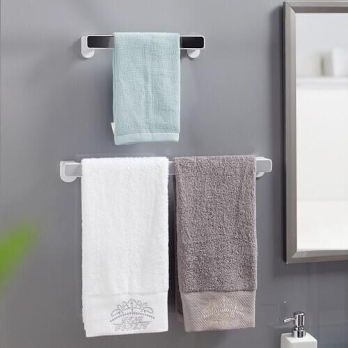 Bathroom Towel Storage Rack Toilet Perforated Towel Towel Storage Rack Wall-Mounted Bathroom Hook Kitchen Wipes Hanging Gadgets