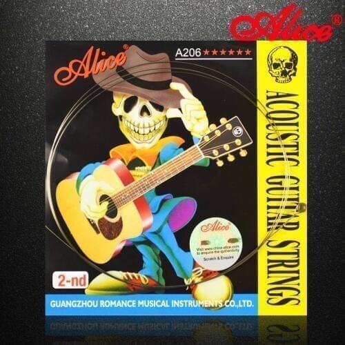 Alice A206 Cuerdas Guitarra Acustica Guitar Strings 1 2 3 4 5 6 String set Acoustic Guitar Strings Guitarra guitar Accessories