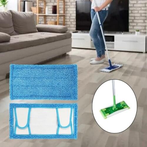 Microfiber Hardwood Floor Mop Pad Wet and Dry Flip Mop Washable Reusable for Swiffer Sweeper Mop Cloths/Pads