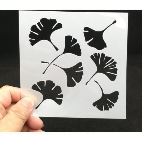 Ginkgo Layering Stencils Drawing Color Spray stencil DIY Scrapbook photo album Decorative Embossing DIY Paper Card Crafts