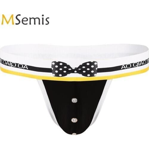 Swimwear Mens Underwear Soft Lingerie Wide Elastic Waistband Panties Bulge Pouch T-back Tuxedo G-string Thong Briefs Underwear