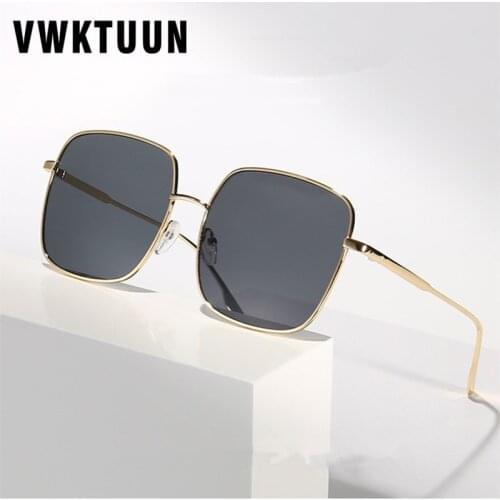 VWKTUUN Luxury Sunglasses Women Retro Vintage Oversized Sunglasses Square Glasses UV400 Brand Designer Driving Driver Sunglasses
