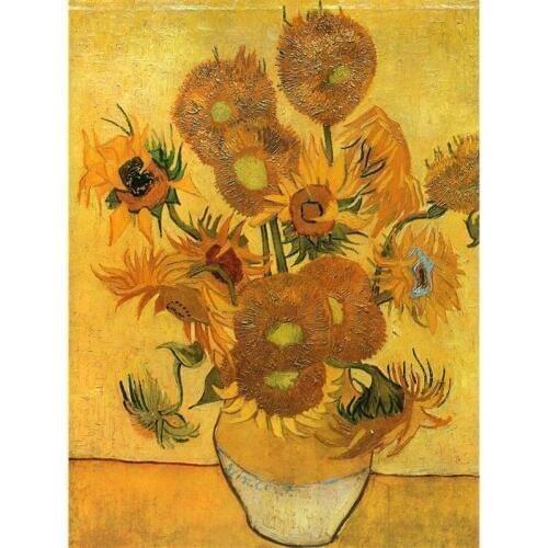 High quality Vincent Van Gogh paintings for sale Still Life - Vase with Fifteen Sunflowers Canvas art hand-painted