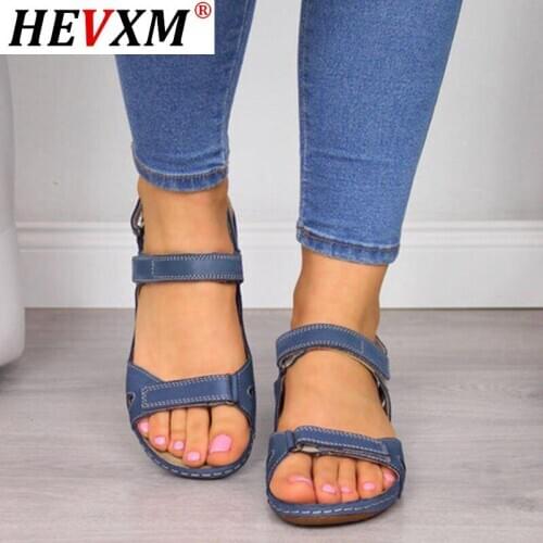 2021 Women Sandals Flat Open Toe Shoes Women Casual Platform Ladies Vintage Office Party Sandals Dropshipping Zapatos De Mujer