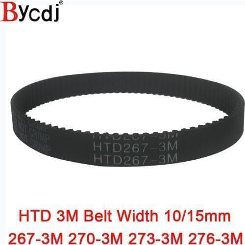 Arc HTD 3M Timing belt length=267 270 273 276 width 10/15mm Teeth89 90 91 92 HTD3M synchronous pulle267-3M 270-3M 273-3M 276-3M