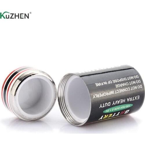 1PC Creative Hidden Money Coins Container Case Pill Box Battery Storage Boxes Battery Secret Stash Diversion Safe 4.5*2.4cm