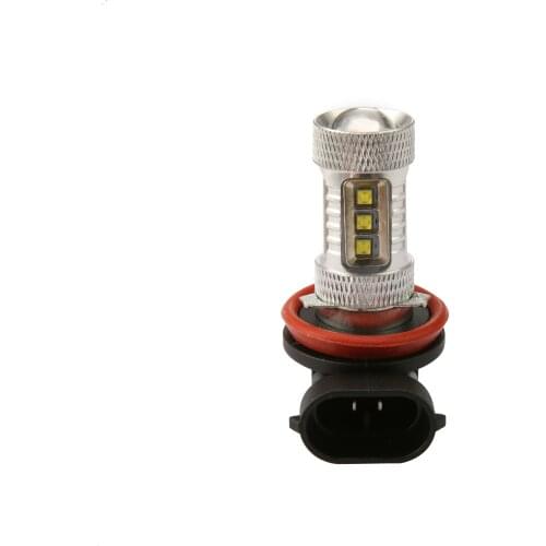 1PCS Sliver Body Car Fog light 12V H8 2525 80W White LED Lighting Daytime Running Light H8 Cree Auto Front Headlight H8 LED Bulb