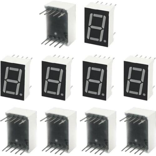 10Pcs 10Pin DIP Red LED Digital Display Common Cathode Tube 19mm x 13mm