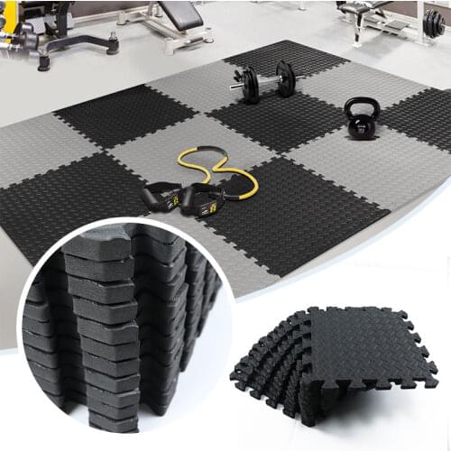 12pcs 30x30 EVA Foam Interlocking Tiles Protective Flooring Mats Yoga Fitness Non-Slip Splicing Rugs Thicken Shock Room Workout