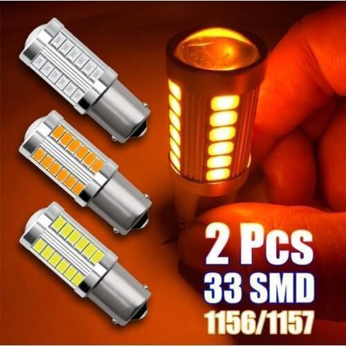 2pcs 1156 1157 cars brake light 33SMD 5630 5730 LED Car Backup Reserve Light Motor Brake Bulb Daytime Running auto cars Light